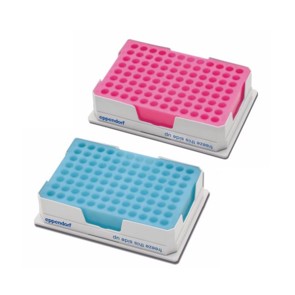 Statywy chłodzace Eppendorf PCR-Cooler niebieski i rozowy