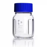 Butelki laboratoryjne ze szkła Duran z 3 przegrodami - gwint GLS80 - g-1861 - butelka-duran-z-3-przegrodami - z-zakretka - 500-ml - 101-x-153-mm - gls80