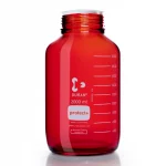 Butelki laboratoryjne Duran protect+ bez zakrętki - oranżowe - gwint GLS80 - g-1833 - butelka-laboratoryjna-duran-protect-2 - bez-zakretki - oranzowa - 2000-ml - 136-x-248-mm - gls80